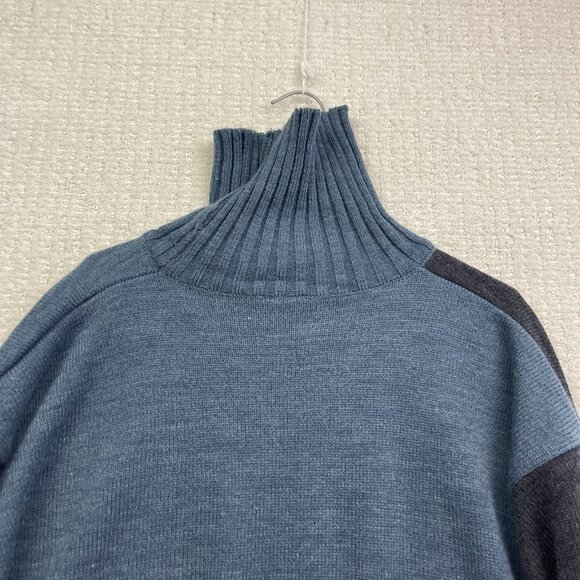 Y2K FUBU Platinum Junkyard Jazz Fat Albert Mens XXL Knit Mock neck sweater Blue - Picture 16 of 16